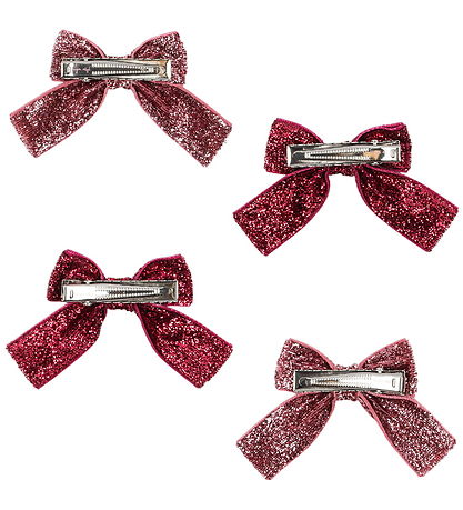 Konges Sløjd Hårspænder - 4-pak - Glitter - Pink Mix