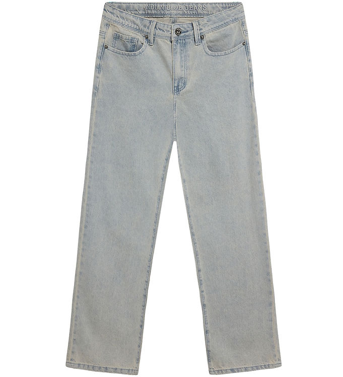 Indian Blue Jeans Bukser - Wide Loose - Used Medium Denim