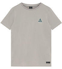 Indian Blue Jeans T-Shirt - Chest and Backprint - Light Dusty Gr