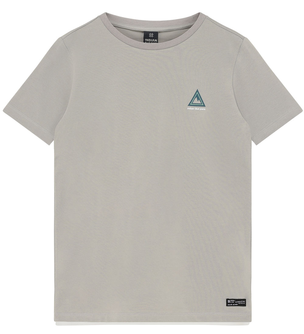 Indian Blue Jeans T-Shirt - Light Dusty Grey m. Print - Indian Blue Jeans - 12 Jahre (152) - T-Shirts