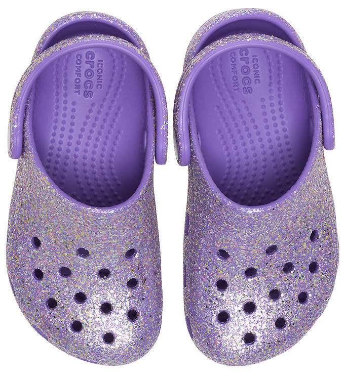 Crocs Sandaler - Classic Fantasy Glitter Clog T - Lilla