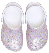 Crocs Sandaler - Classic Fantasy Glitter Clog T - Hvid