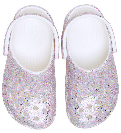 Crocs Sandaler - Classic Fantasy Glitter Clog T - Hvid