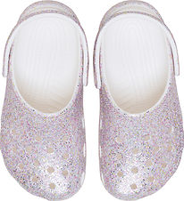 Crocs Sandaler - Classic Fantasy Glitter Clog K - Hvid