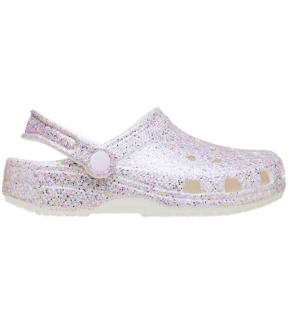 Crocs Sandaler - Classic Fantasy Glitter Clog K - Hvid