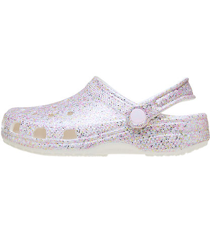 Crocs Sandaler - Classic Fantasy Glitter Clog K - Hvid
