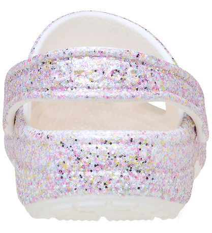 Crocs Sandaler - Classic Fantasy Glitter Clog K - Hvid