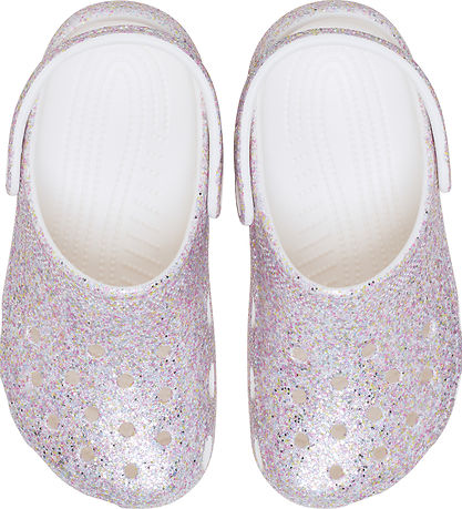 Crocs Sandaler - Classic Fantasy Glitter Clog K - Hvid