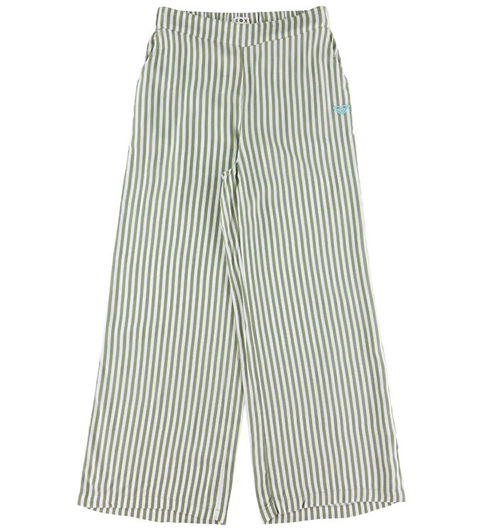 Roxy Bukser - Viskose - You Found Me - Grøn/Hvid