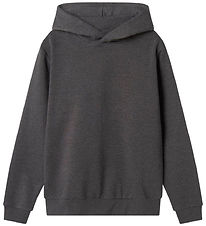 LMTD Hættetrøje - Noos - NlnNizu - Dark Grey Melange