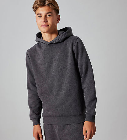 LMTD Hættetrøje - Noos - NlnNizu - Dark Grey Melange