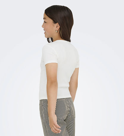 Kids Only T-shirt - Rib - KogElva - Cloud Dancer/Heart/Romance R