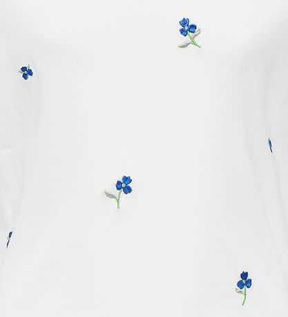 Kids Only T-shirt - Noos - KogKetty - Bright White/Blue Flowers
