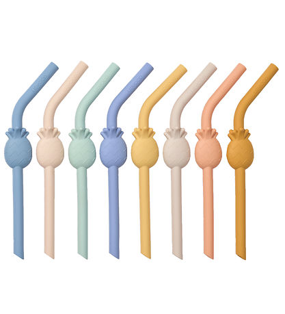 Liewood Sugerør - 8-pak - Carlson Pineapple - Sandy Multi Mix