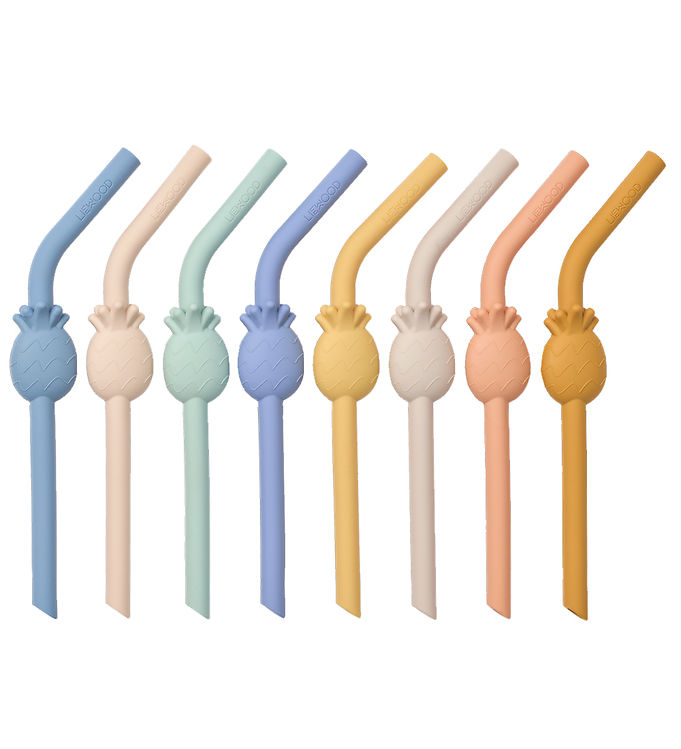 Liewood Sugerør - 8-pak - Carlson Pineapple - Sandy Multi Mix