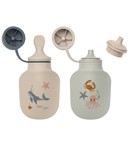Liewood Drikkedunk - Lizzie Smoothie Bottle - 2-pak - Sea Creatu