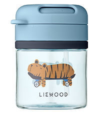 Liewood Kop m. Sugerør - Pavia - 280 ml - Fun/Beach Blue