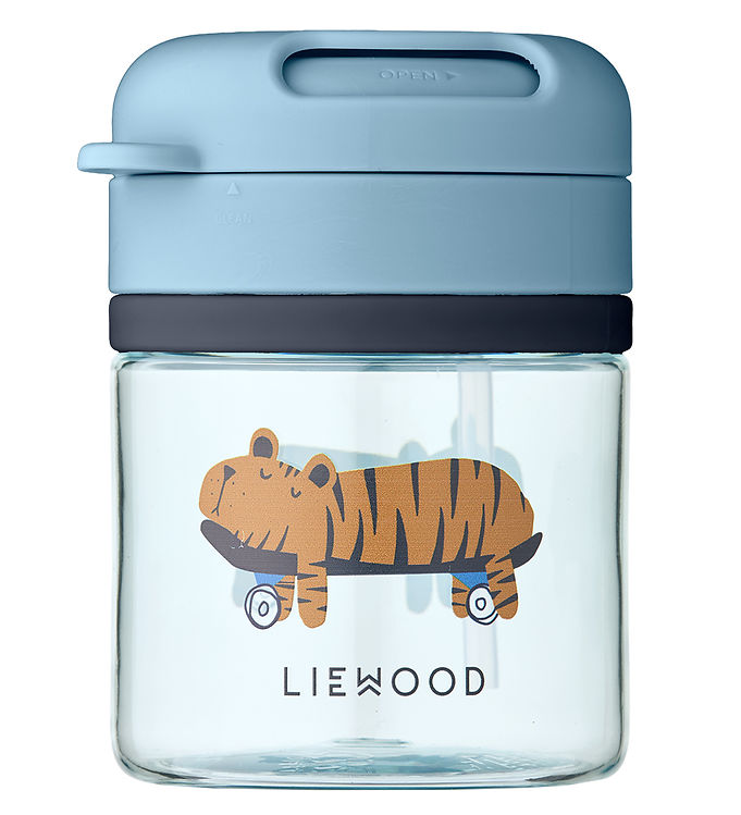 Liewood Kop m. Sugerør - Pavia - 280 ml - Fun/Beach Blue