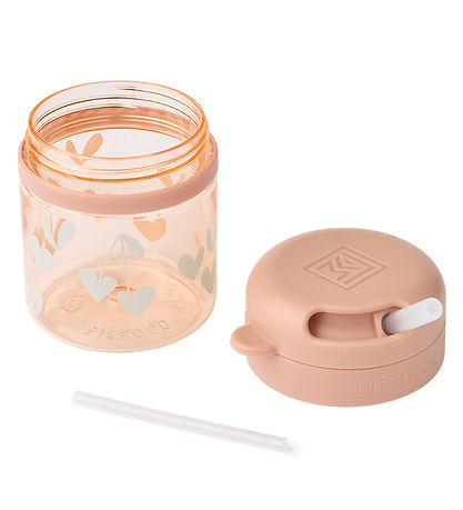 Liewood Kop m. Sugerør - Pavia - 280 ml - Sweethearts/Pale Tusca