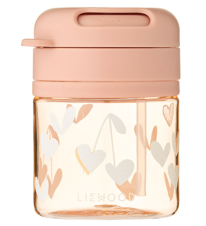 Liewood Kop m. Sugerør - Pavia - 280 ml - Sweethearts/Pale Tusca