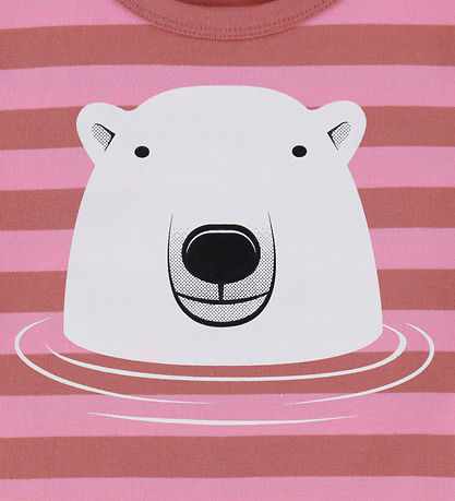 Dyr-Cph T-Shirt - Dyrgrowl Tee AOP/STRIB - Lovely Rose/Antique R