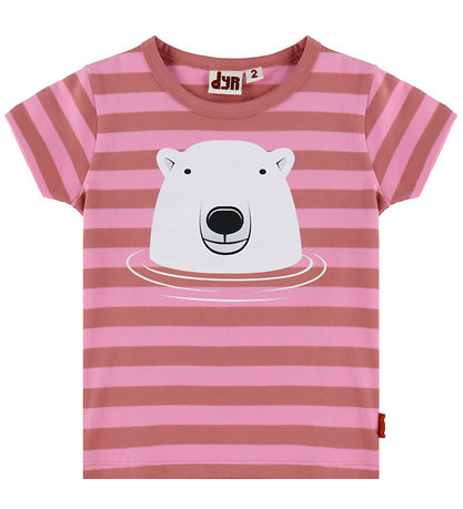 Dyr-Cph T-Shirt - Dyrgrowl Tee AOP/STRIB - Lovely Rose/Antique R