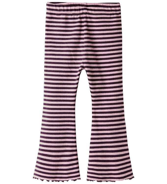 Name It Leggings - Bootcut - Hulmønster - NmfBensa - Blackberry
