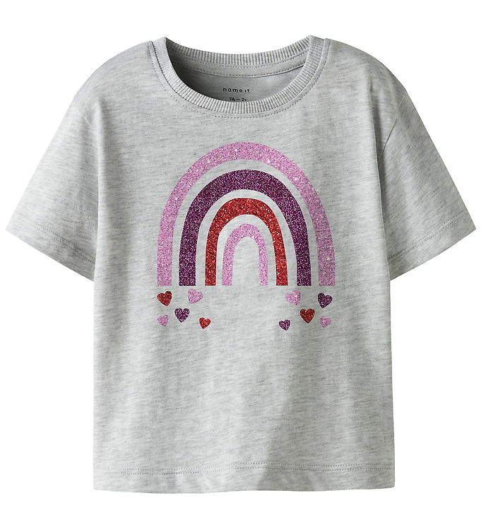 Name It T-shirt - NmfBelina - Light Grey Melange