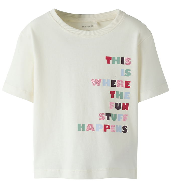 Name It T-shirt - NmfBelina - Gardenia