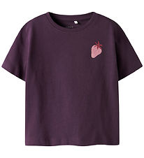 Name It T-shirt - NmfBelina - Blackberry Wine