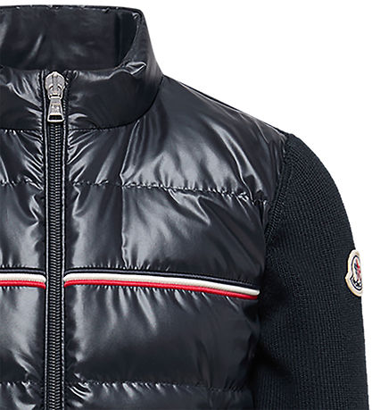 Moncler Cardigan - Uld/ Dun - Navy