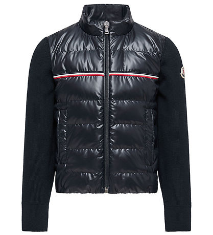 Moncler Cardigan - Uld/ Dun - Navy