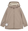 Mini A Tura Softshell Jacket w. Fleece - MatAden - Grey Brown
