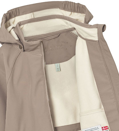 Mini A Tura Softshelljakke m. Fleece - MatAden - Grey Brown