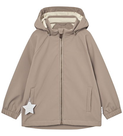 Mini A Tura Softshelljakke m. Fleece - MatAden - Grey Brown