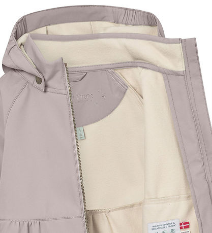 Mini A Tura Softshelljakke m. Fleece - MatBriddi - Opal Purple