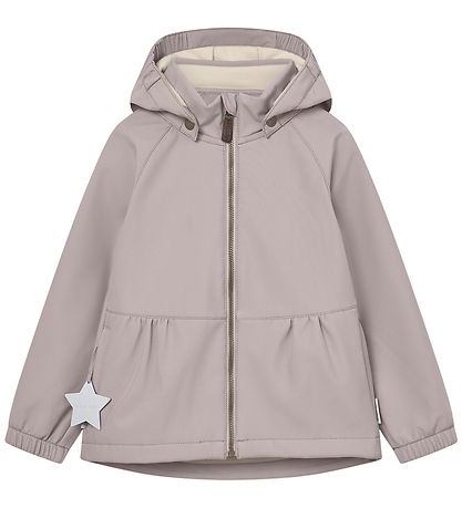 Mini A Tura Softshelljakke m. Fleece - MatBriddi - Opal Purple