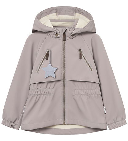 Mini A Ture Softshelljakke m. Fleece - MatAlgea - Opal Purple