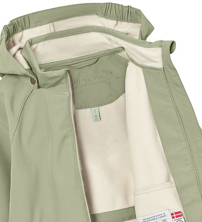 Mini A Tura Softshelljakke m. Fleece - MatAden - Tea Green