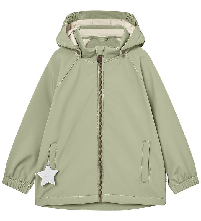 Mini A Ture Softshelljakke m. Fleece - MatAden - Tea Green