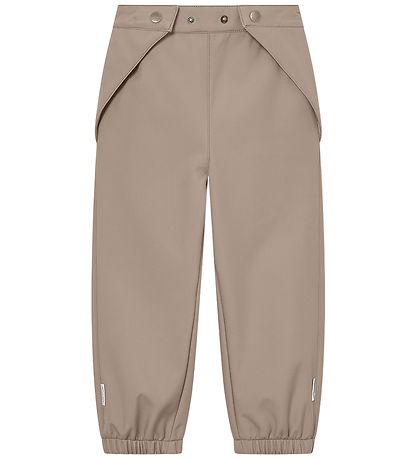 Mini A Ture Softshellbukser m. Fleece - MatAiano - Grey Brown