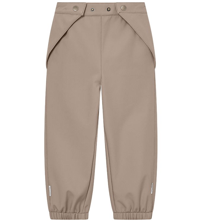 Mini A Ture Softshellbukser m. Fleece - MatAiano - Grey Brown