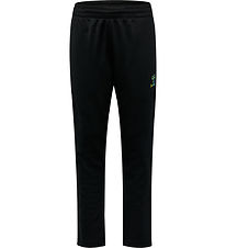 Hummel Træningsbukser - hmlShimmer - Black/Limeade