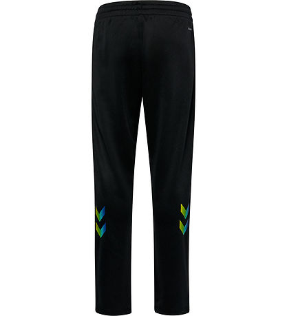 Hummel Træningsbukser - hmlShimmer - Black/Limeade