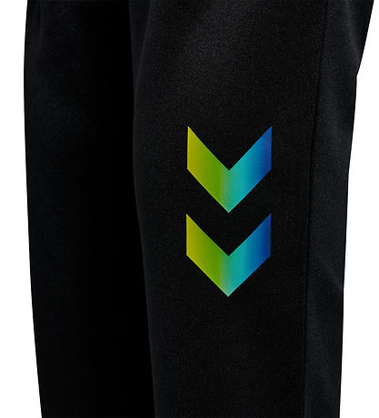 Hummel Træningsbukser - hmlShimmer - Black/Limeade