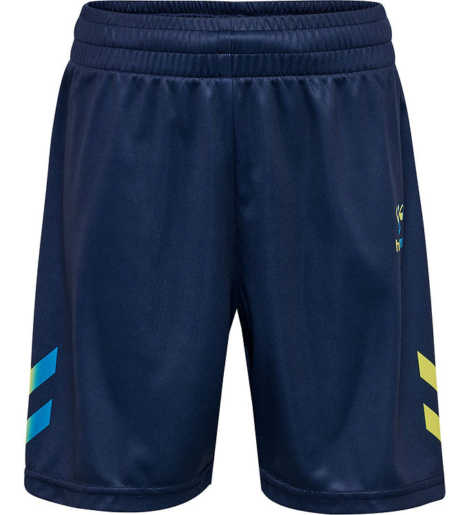 Hummel Sportsshorts - hmlShimmer - Dress Blues/Limeade billede