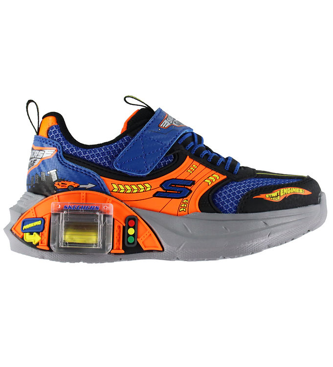 Skechers Garage Sko - Sort/Blå/Orange