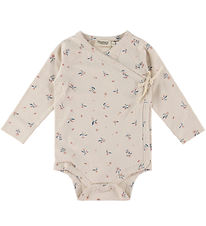 MarMar Wrap Bodysuit l/s - Cotton/Modal - Belita - Roses