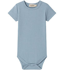 MarMar Bodysuit s/s - Rib - Cotton/Modal - Blue Iris