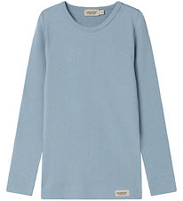 MarMar Blouse - Rib - Cotton/Modal - Blue Iris